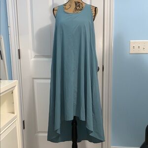 HALARA High Low Sleeveless Dress in Dusty Teal